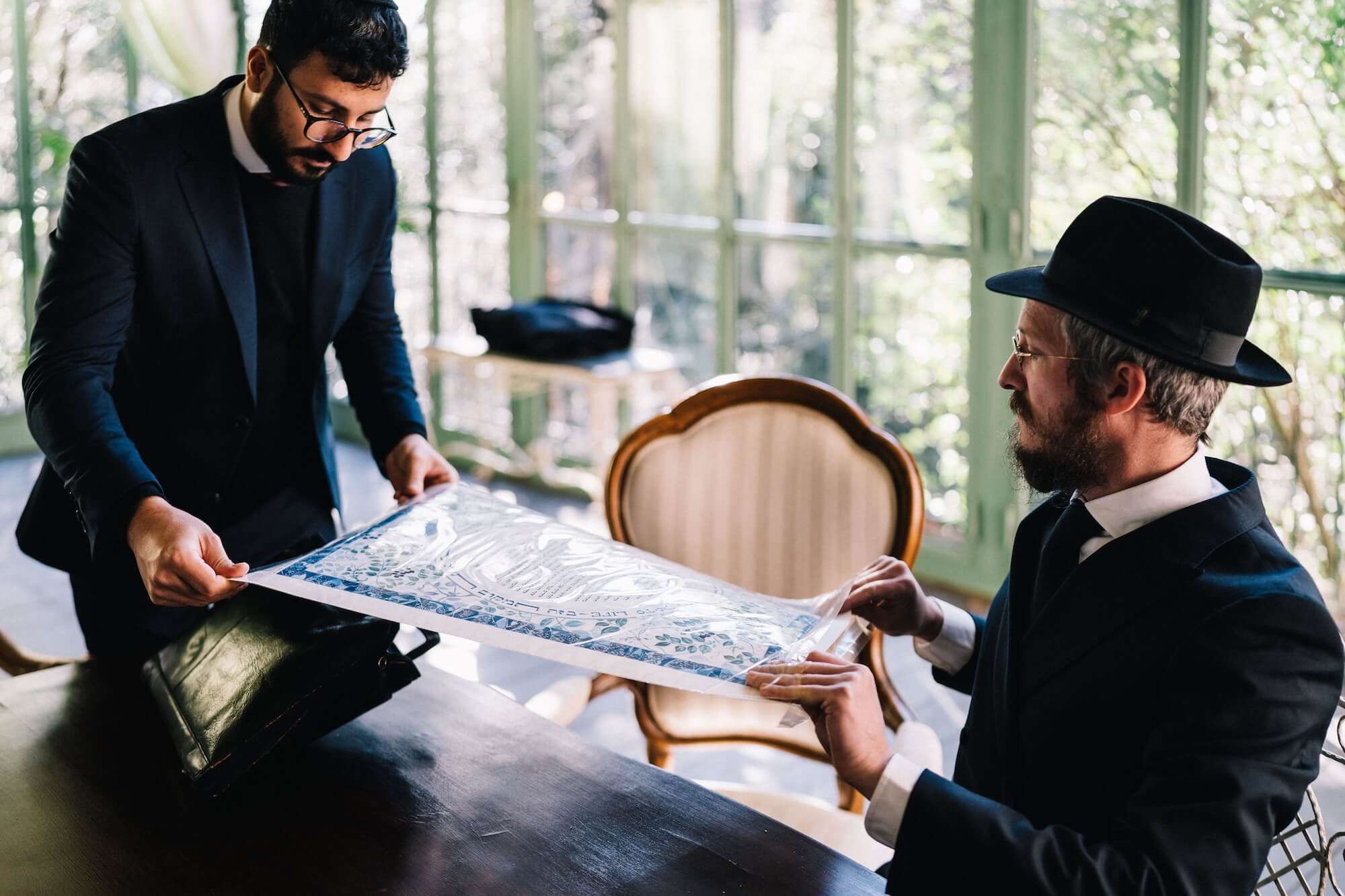 Jewish wedding Rome ketubah