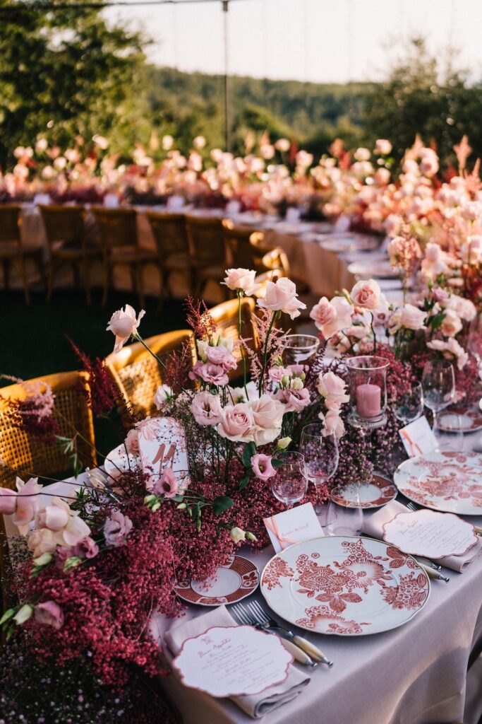 Wedding at Borghi dell'Eremopink flowers