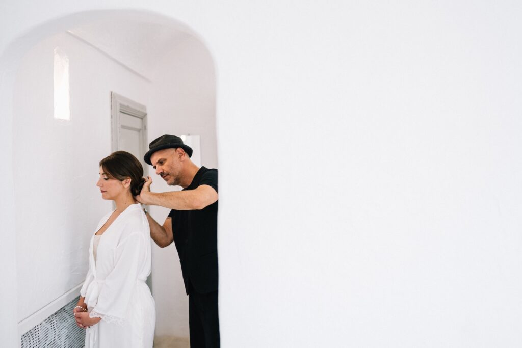 Destination Wedding at Masseria Le Torri in Puglianico vinci hair stylist